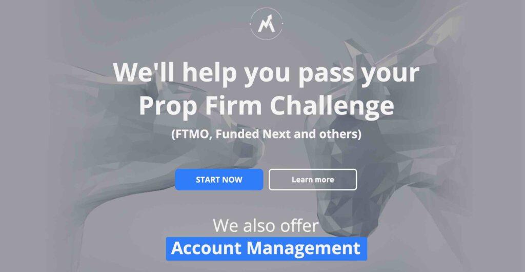 screenshot of prop firm fraud website
