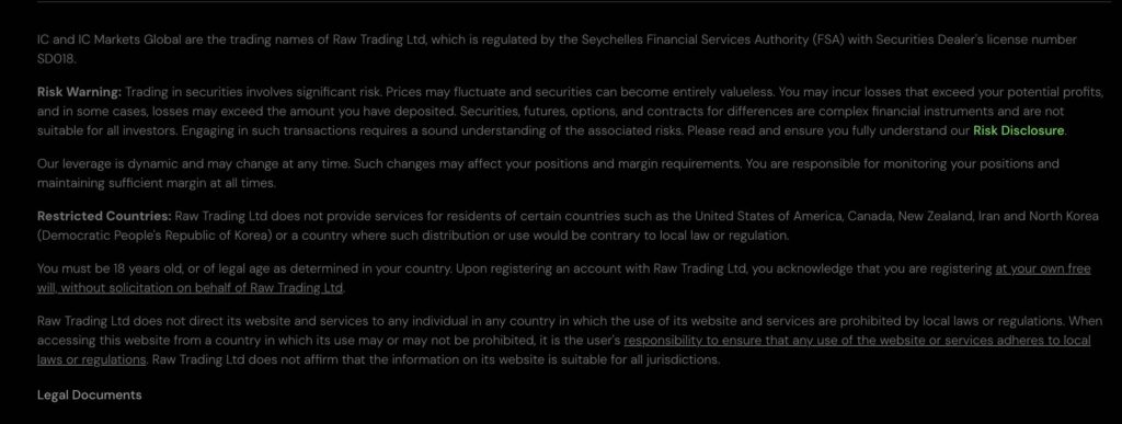 IC legal entities